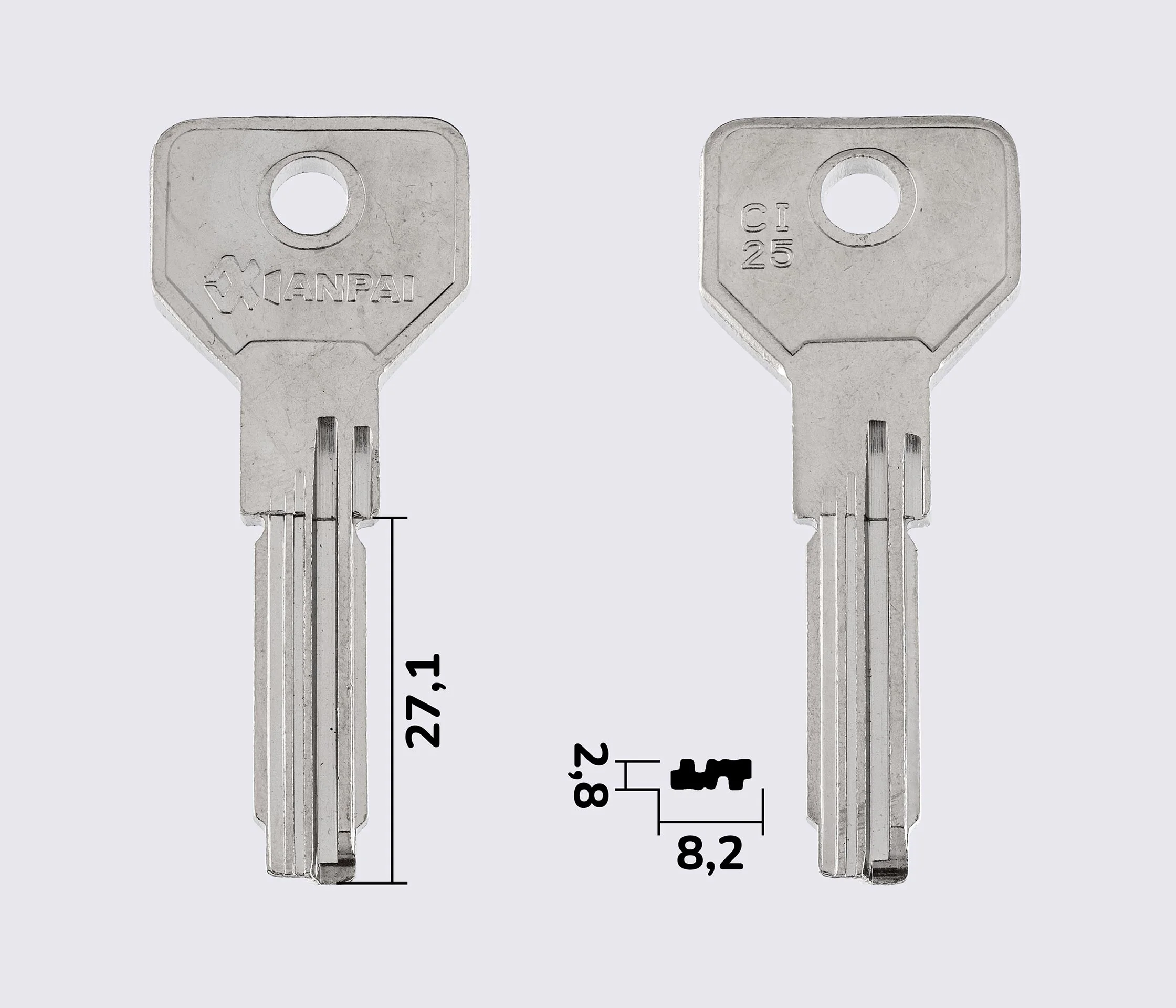 CI-25 (латунь) заготовки ключей