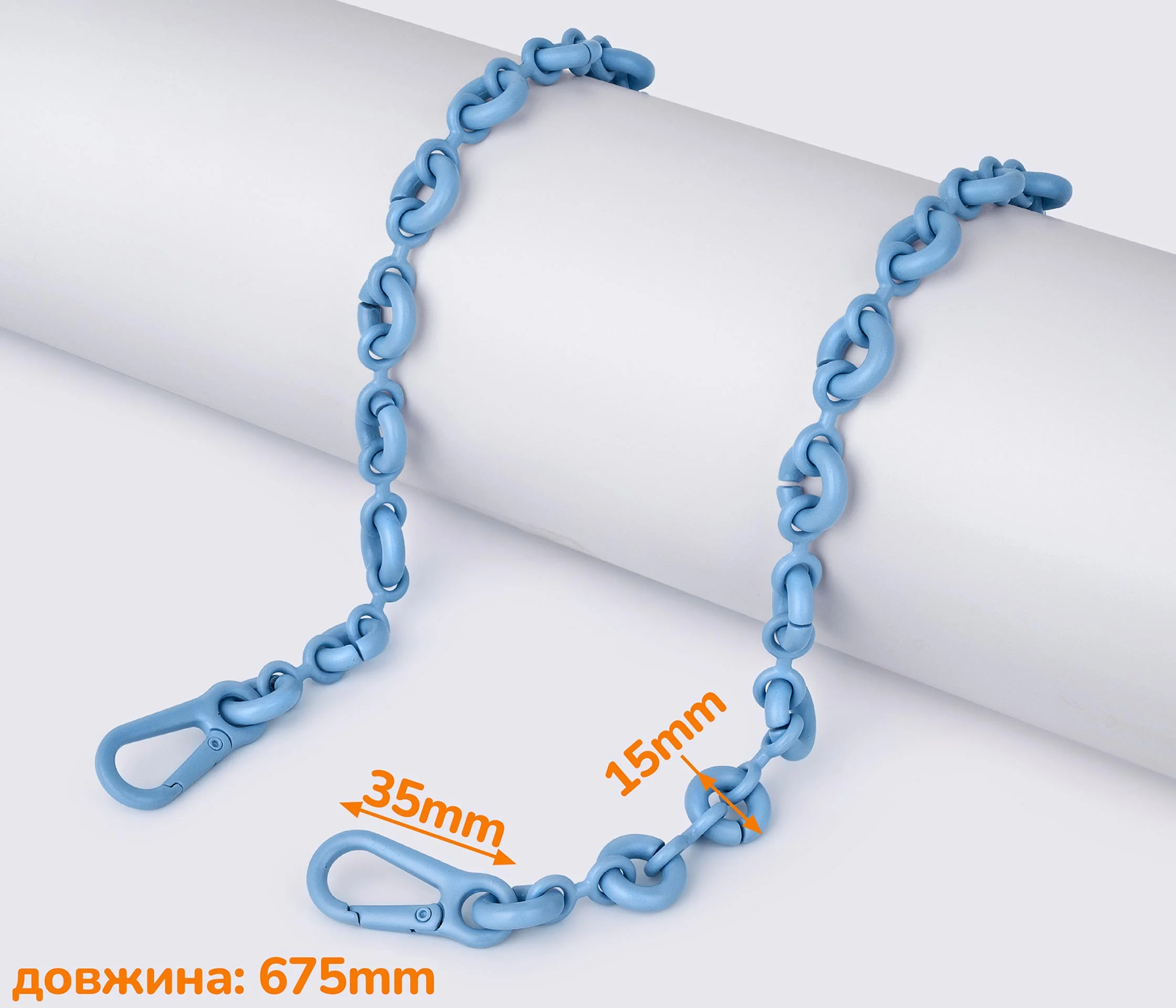 Ланцюжок (ручка) для сумки клатча з карабіном 68 см (88-190)