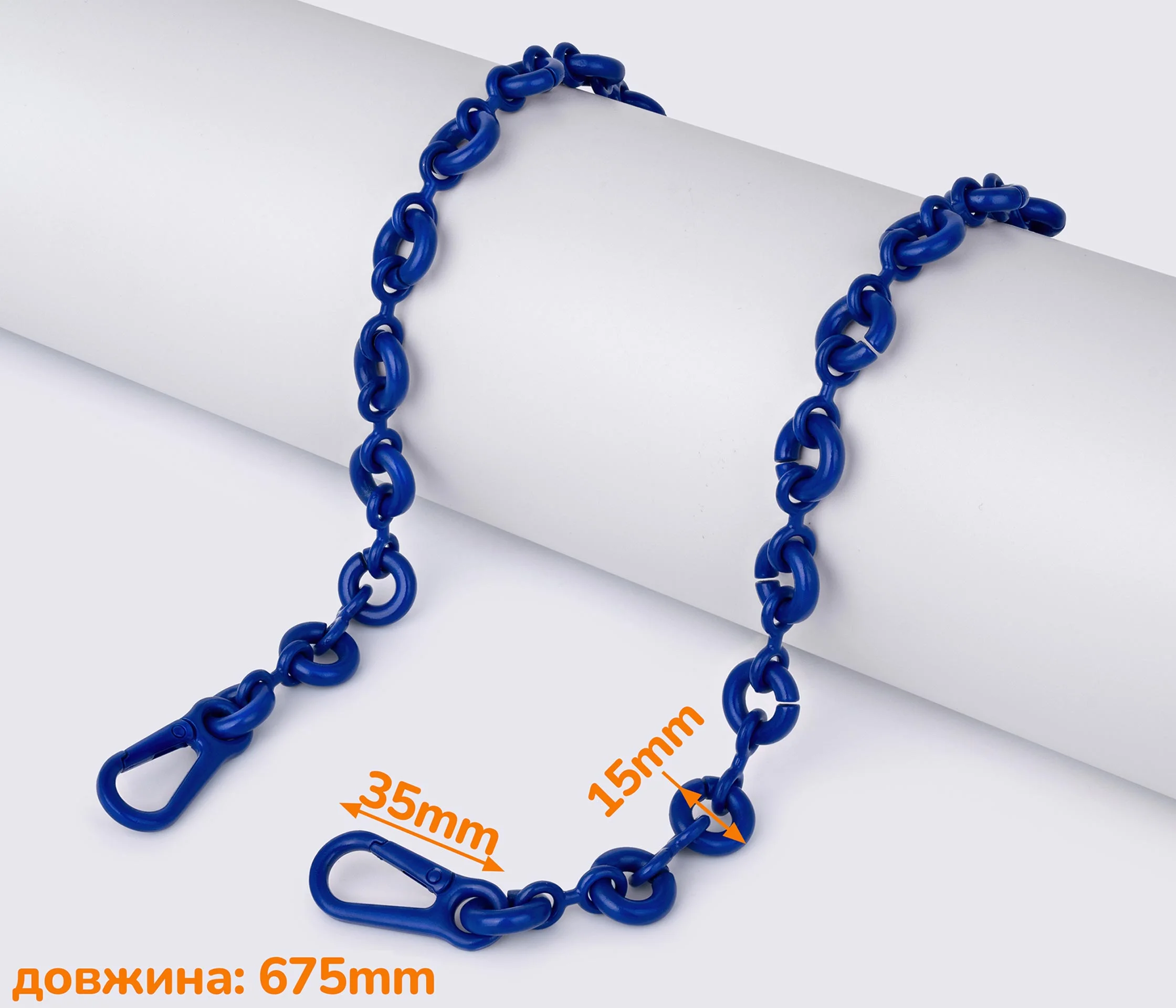Ланцюжок (ручка) для сумки клатча з карабіном 68 см (88-190)