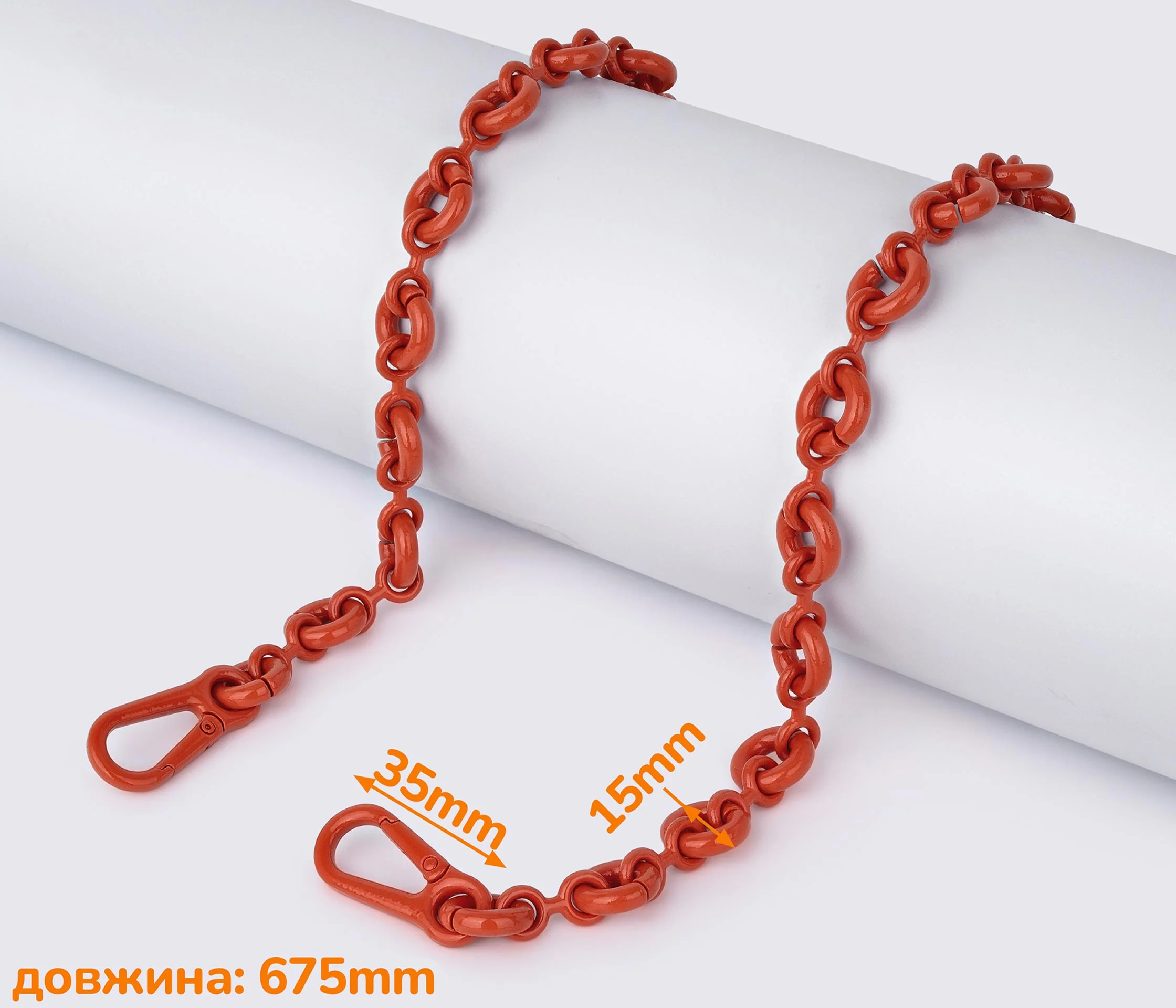 Ланцюжок (ручка) для сумки клатча з карабіном 68 см (88-190)