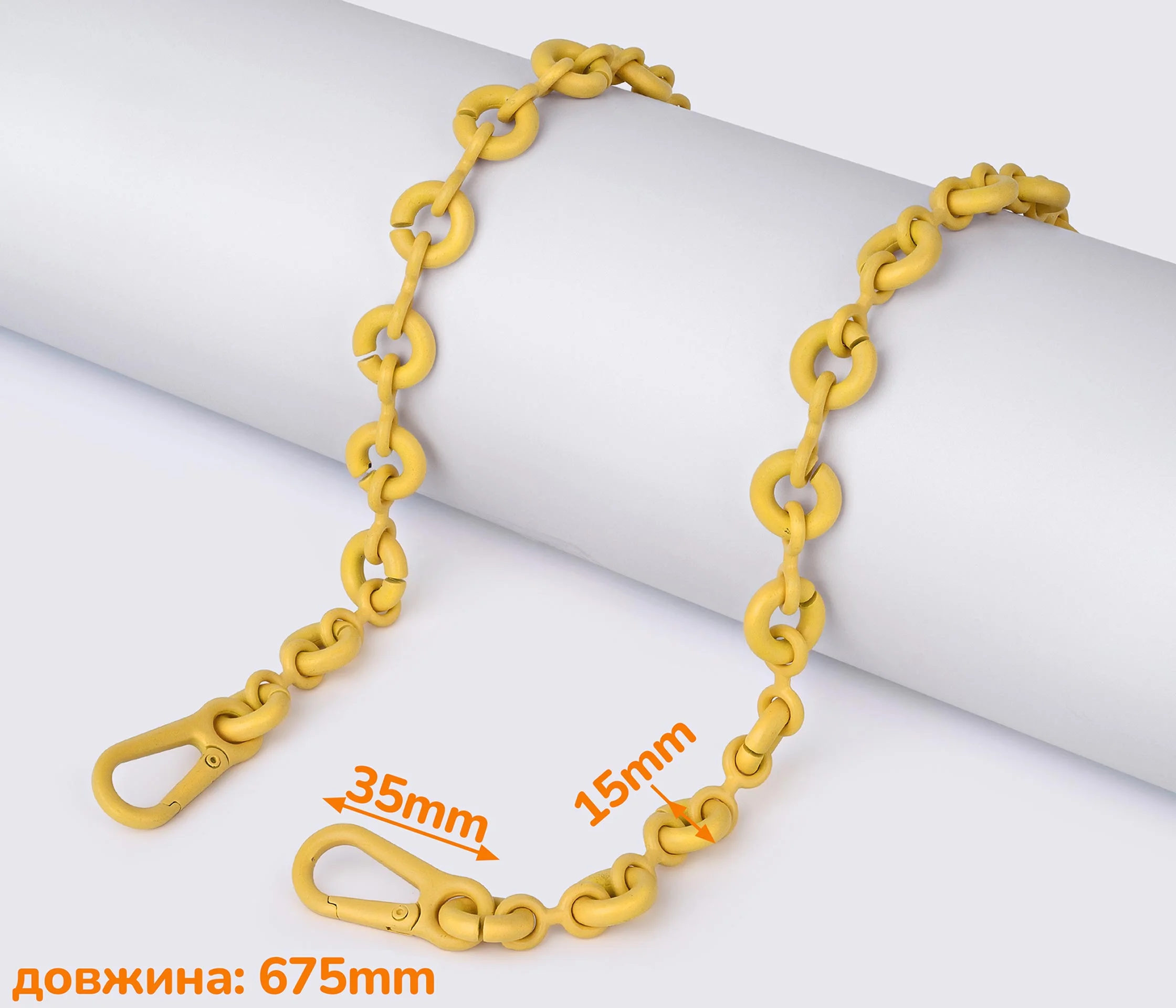 Ланцюжок (ручка) для сумки клатча з карабіном 68 см (88-190)