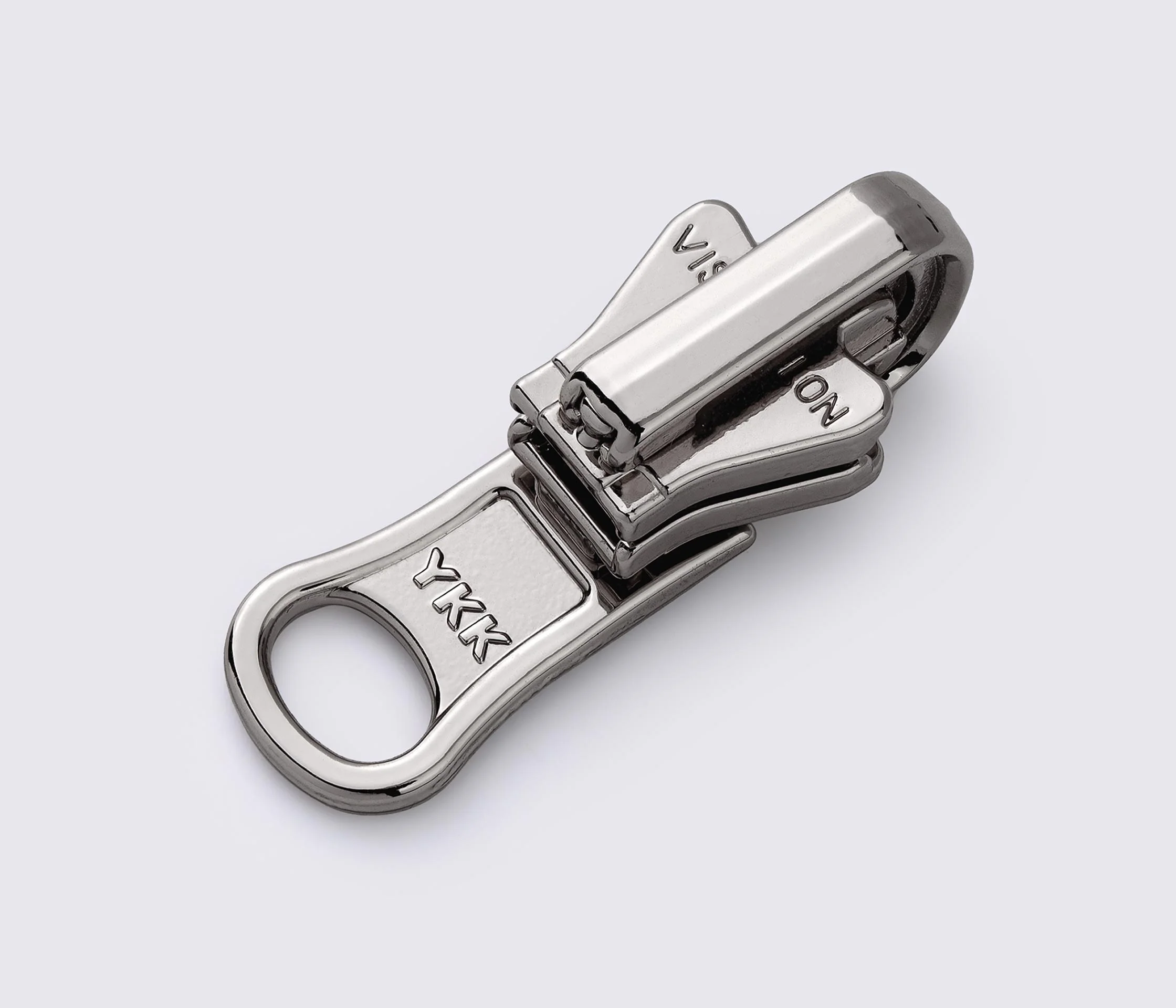 Бегунок перекидной YKK на тракторную молнию №5 цв. никель DU4