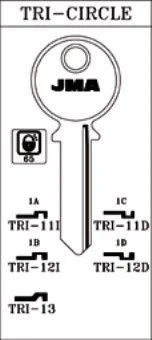 Заготовка ключів TRI-12D (Xianpai)