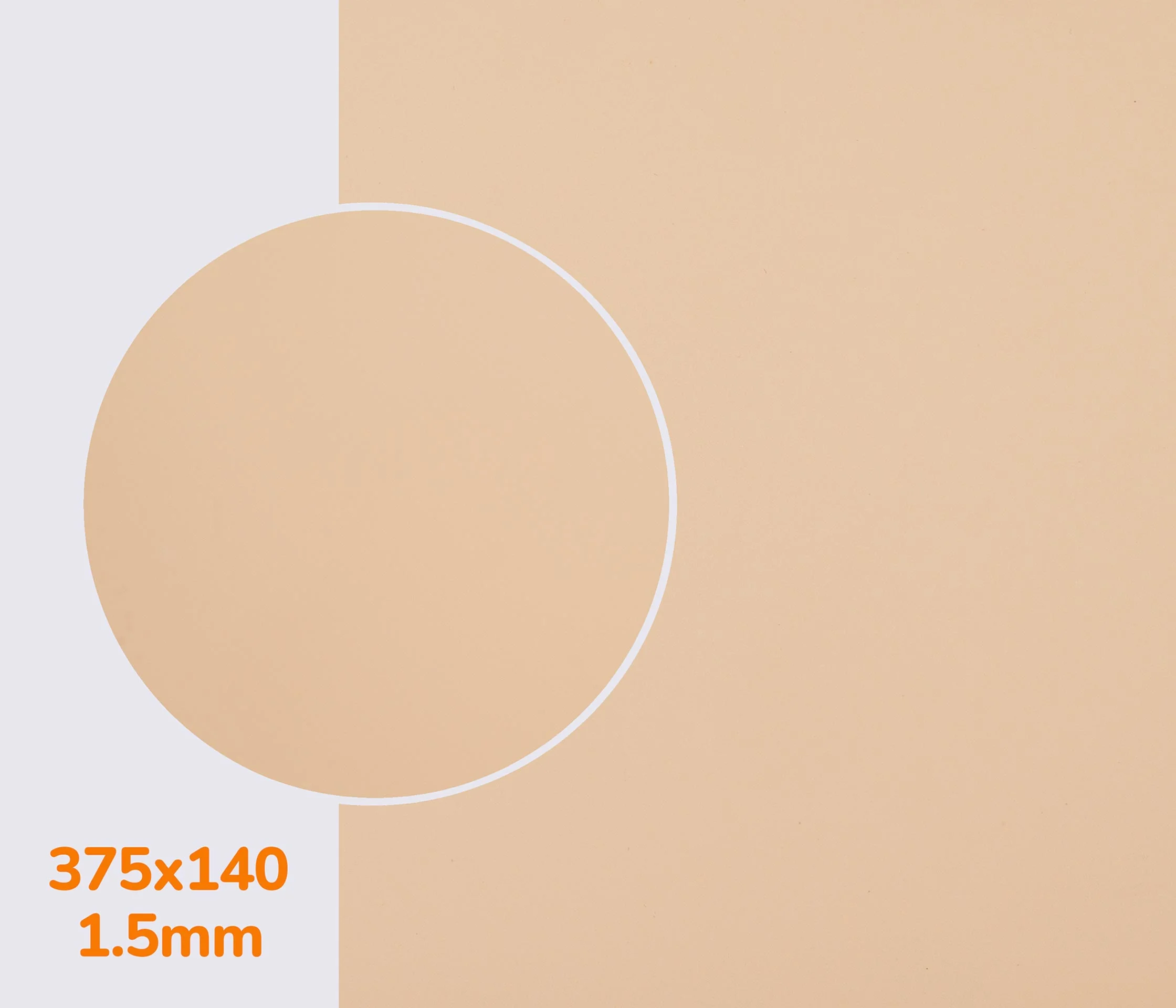 Полиуретан листовой CASALI SILK р. 375*140*1.5 мм, цв. кремовый
