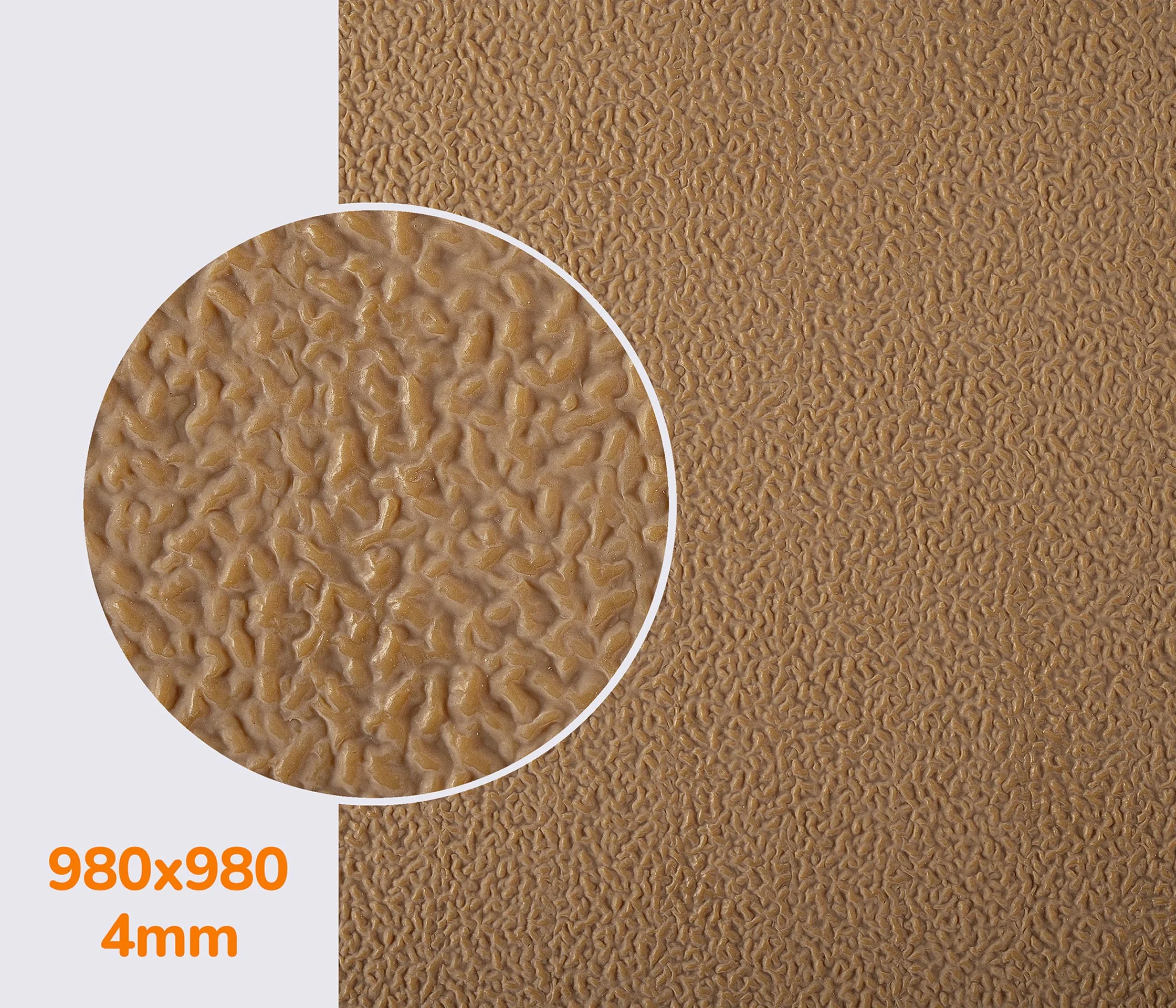 Резина подметочная каучуковая PURE RUBBER, р. 980*980*4 мм, цв. тропик