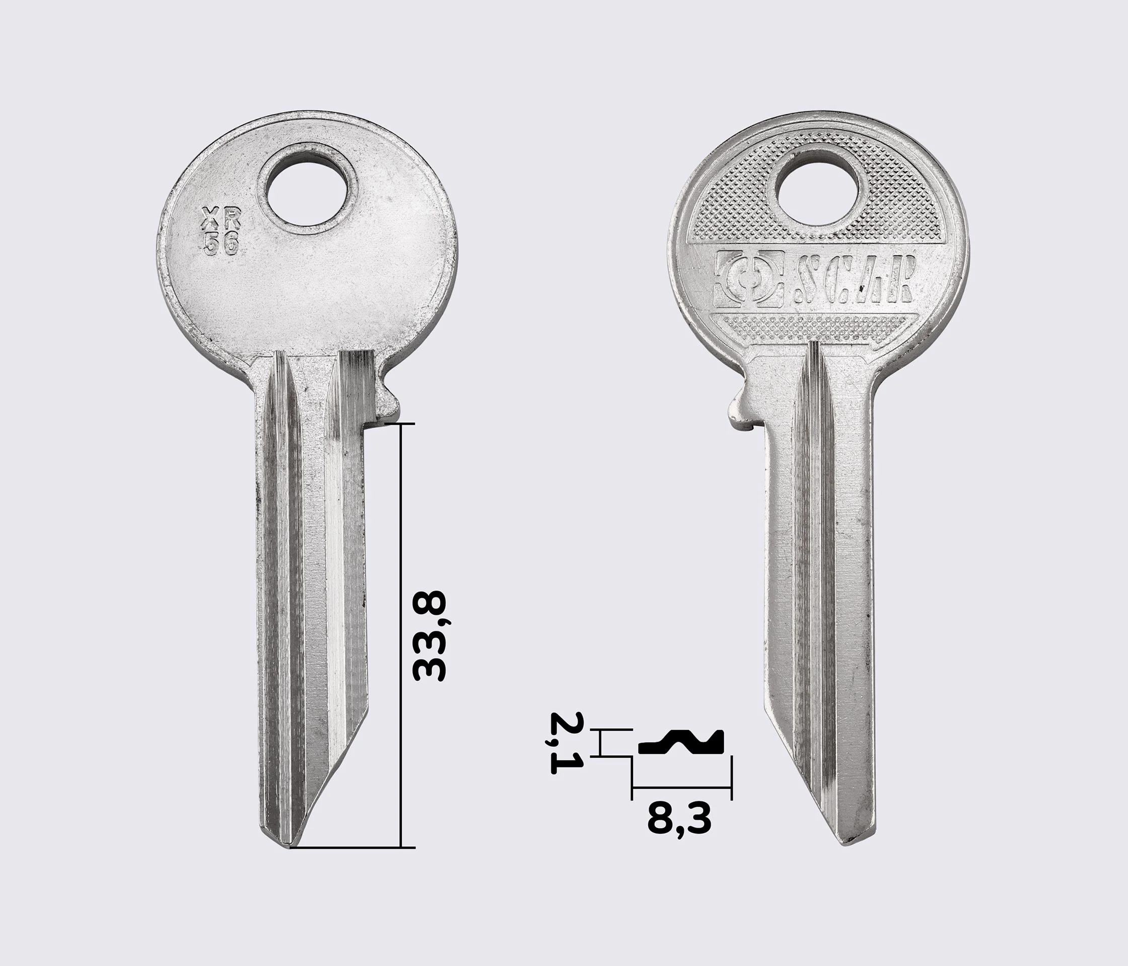 Заготовка ключей 8M-1D (Oscar).