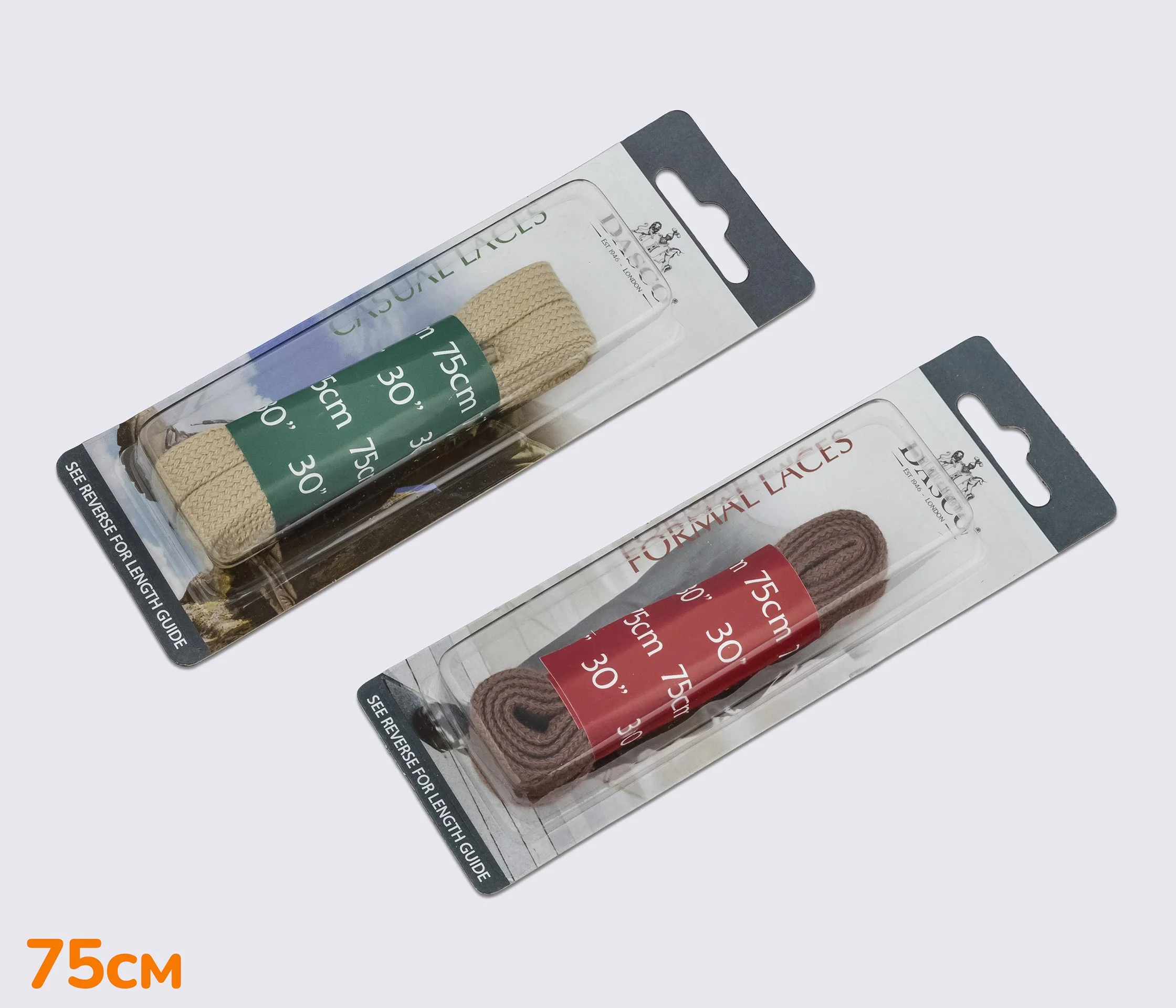 Шнурки плоскі 75 см, DASCO Flat Medium Laces А7240