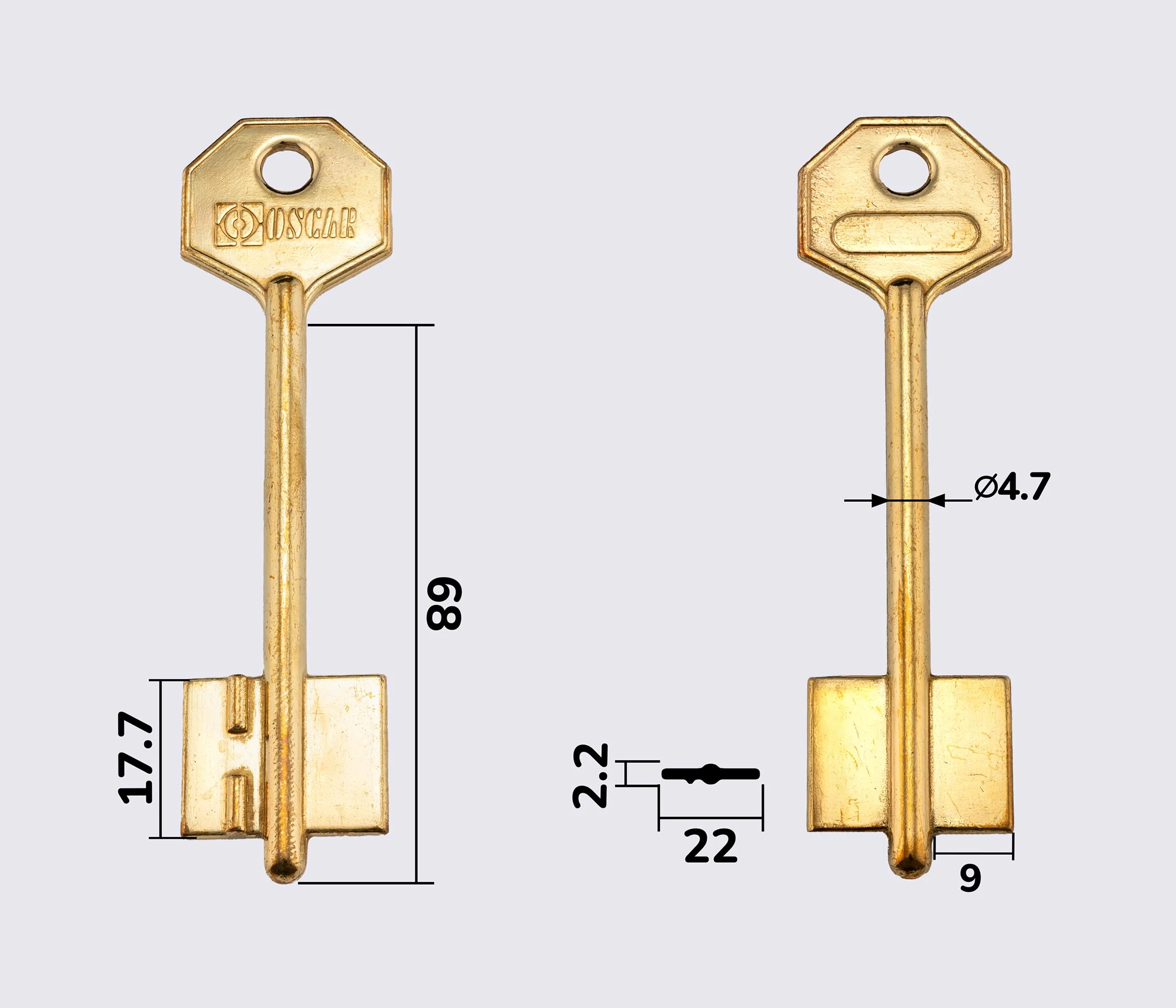 Заготовка ключа КЛАСС-2 (OSCAR)