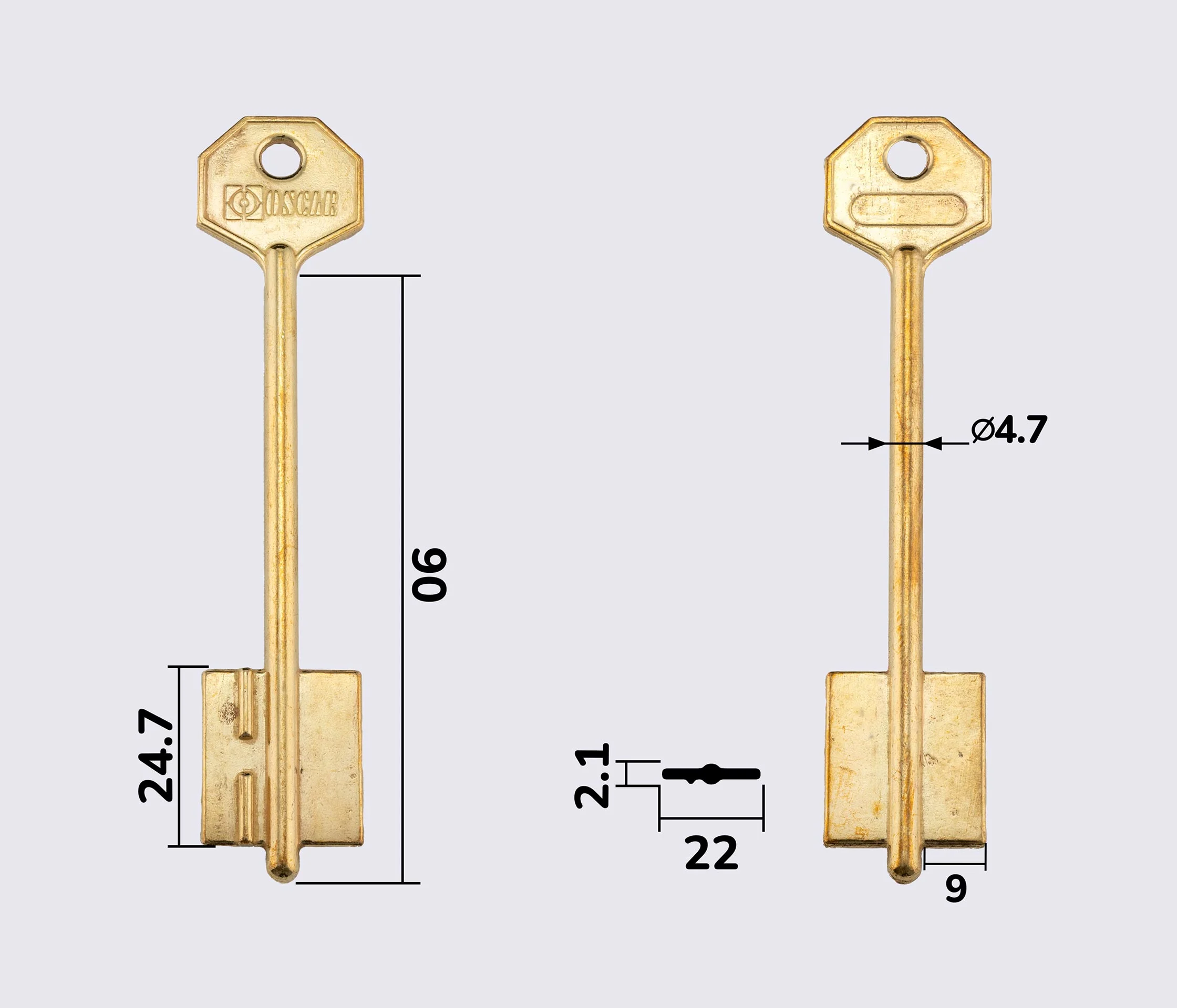 Заготовка ключа КЛАСС-4 (Oscar)