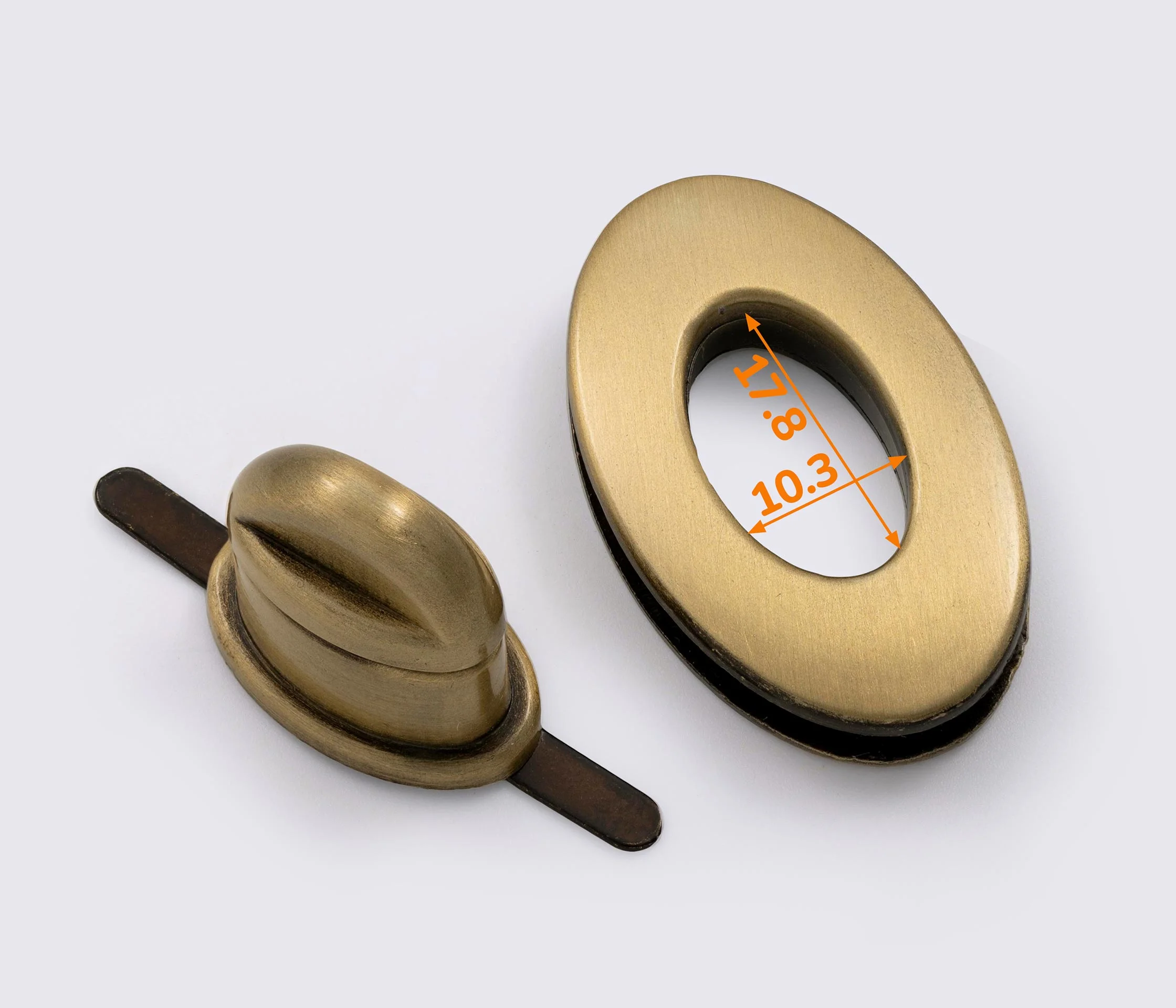 Замок для сумки 37*23мм (65-733)