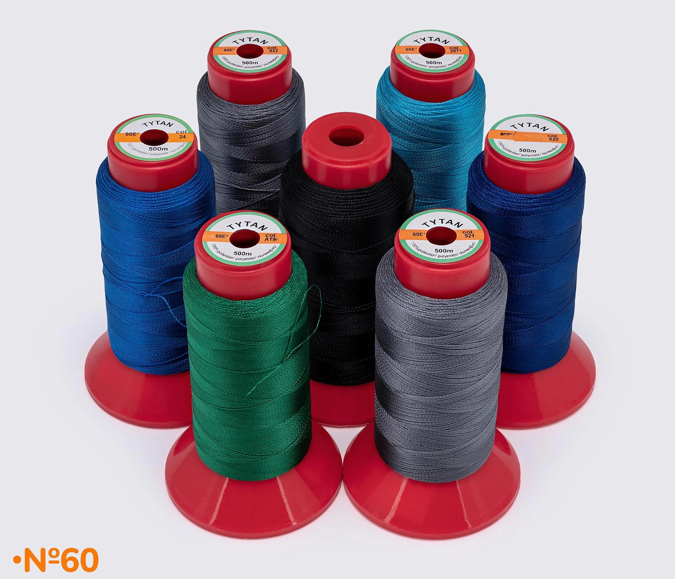 Швейна нитка TYTAN (Туреччина) № 60, для машинки Версаль (270DTEX X2), 500м