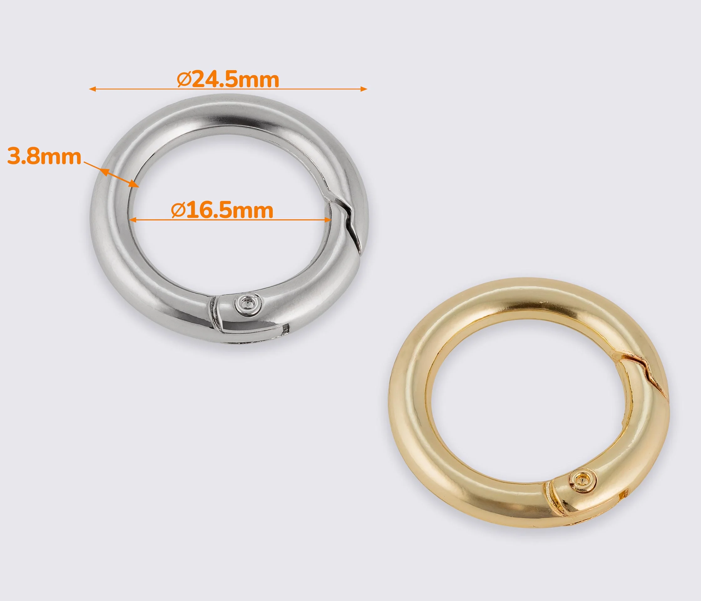 Карабін металевий 16мм MD-0138