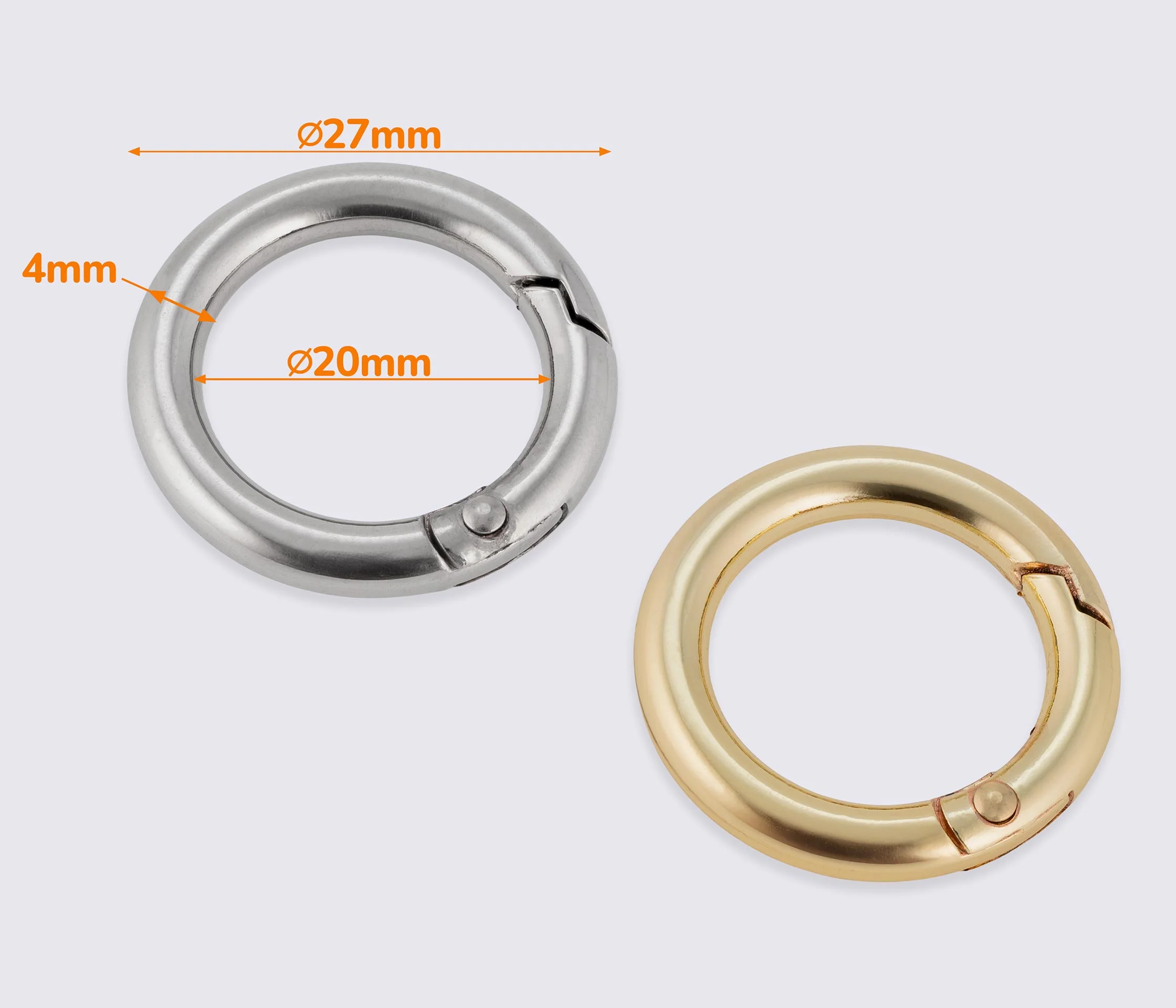 Карабін металевий 20мм MD-0139