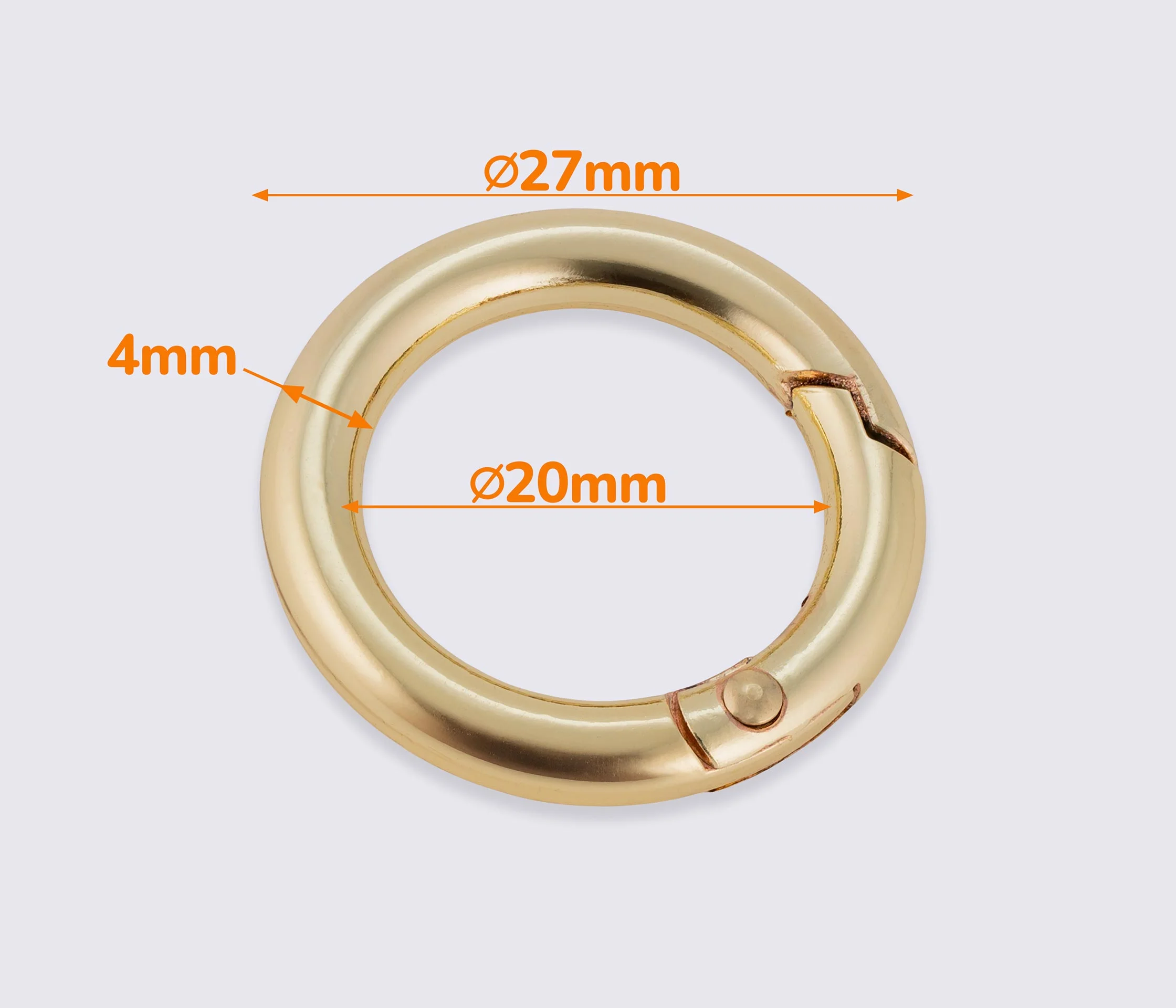 Карабін металевий 20мм MD-0139