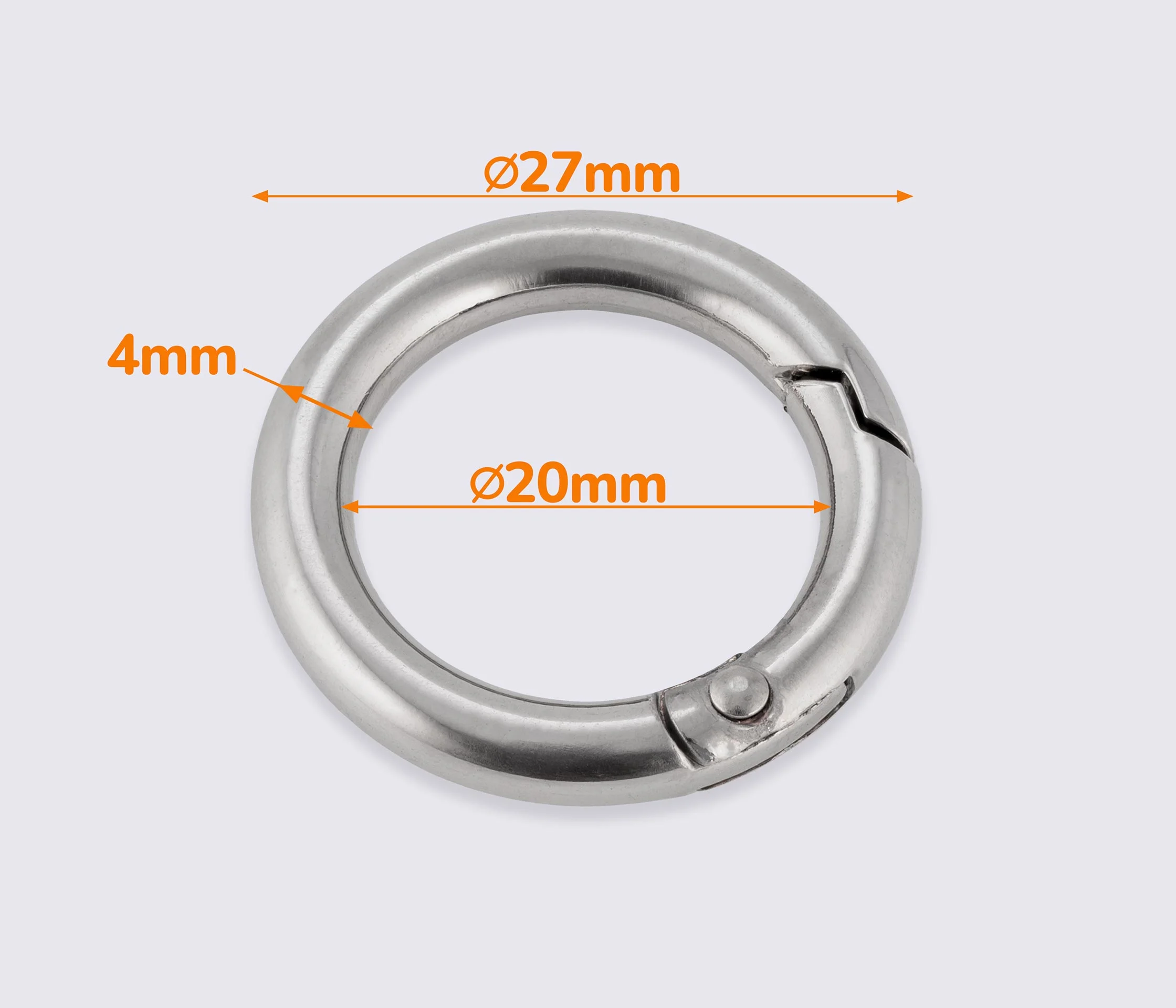 Карабін металевий 20мм MD-0139