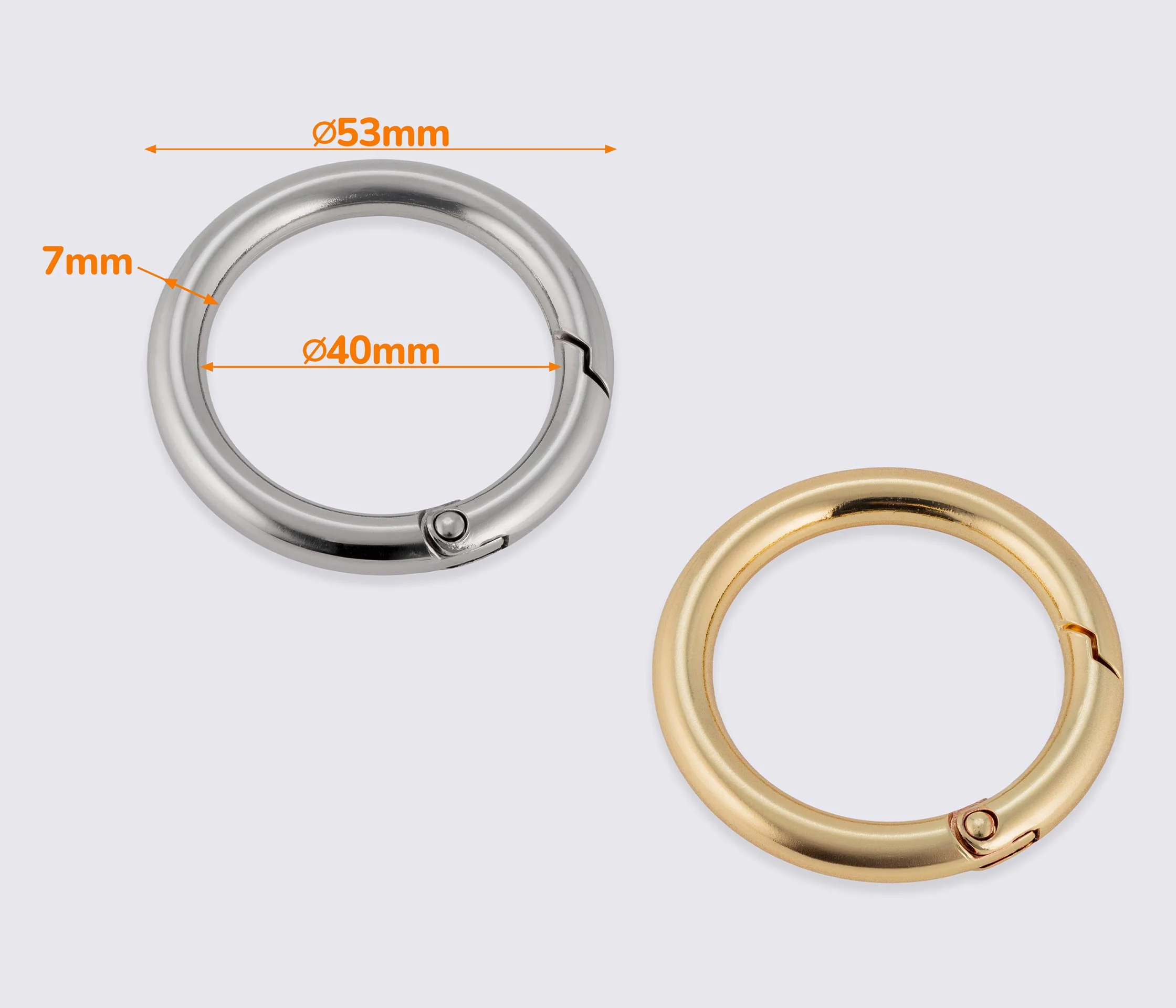 Карабін металевий 40мм MD-0141