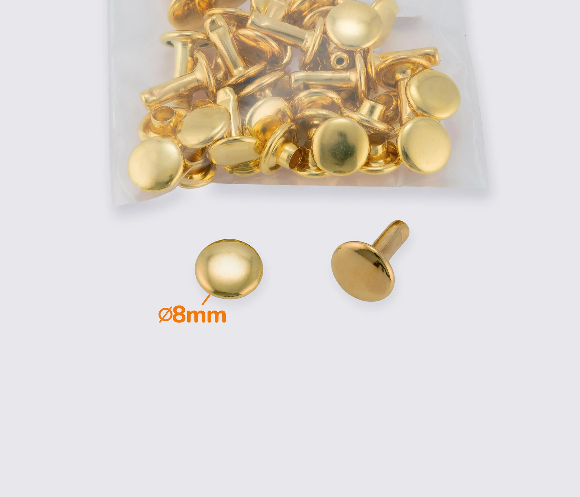 Хольнитены металлические 8*8 (20шт) MD-0144