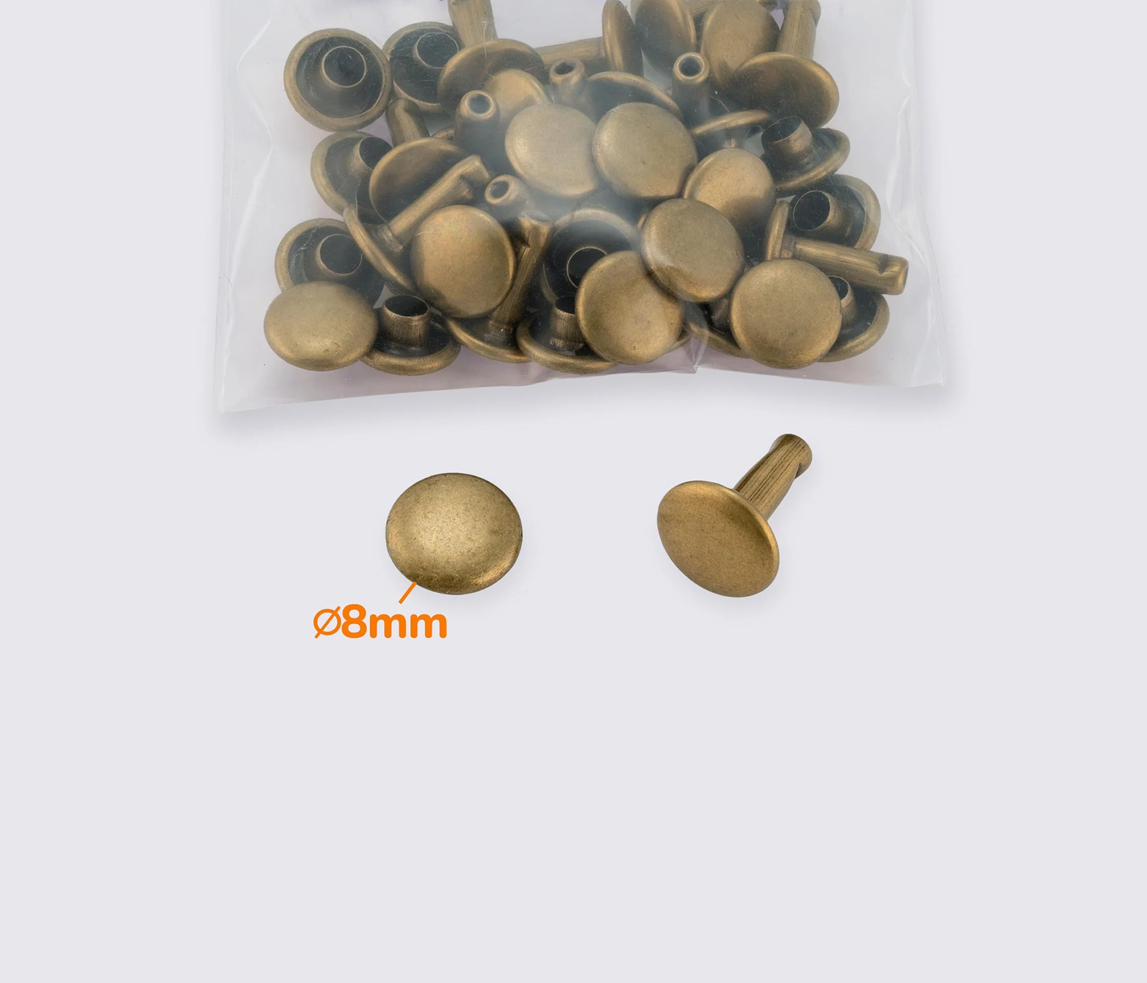 Хольнитены металлические 8*8 (20шт) MD-0144