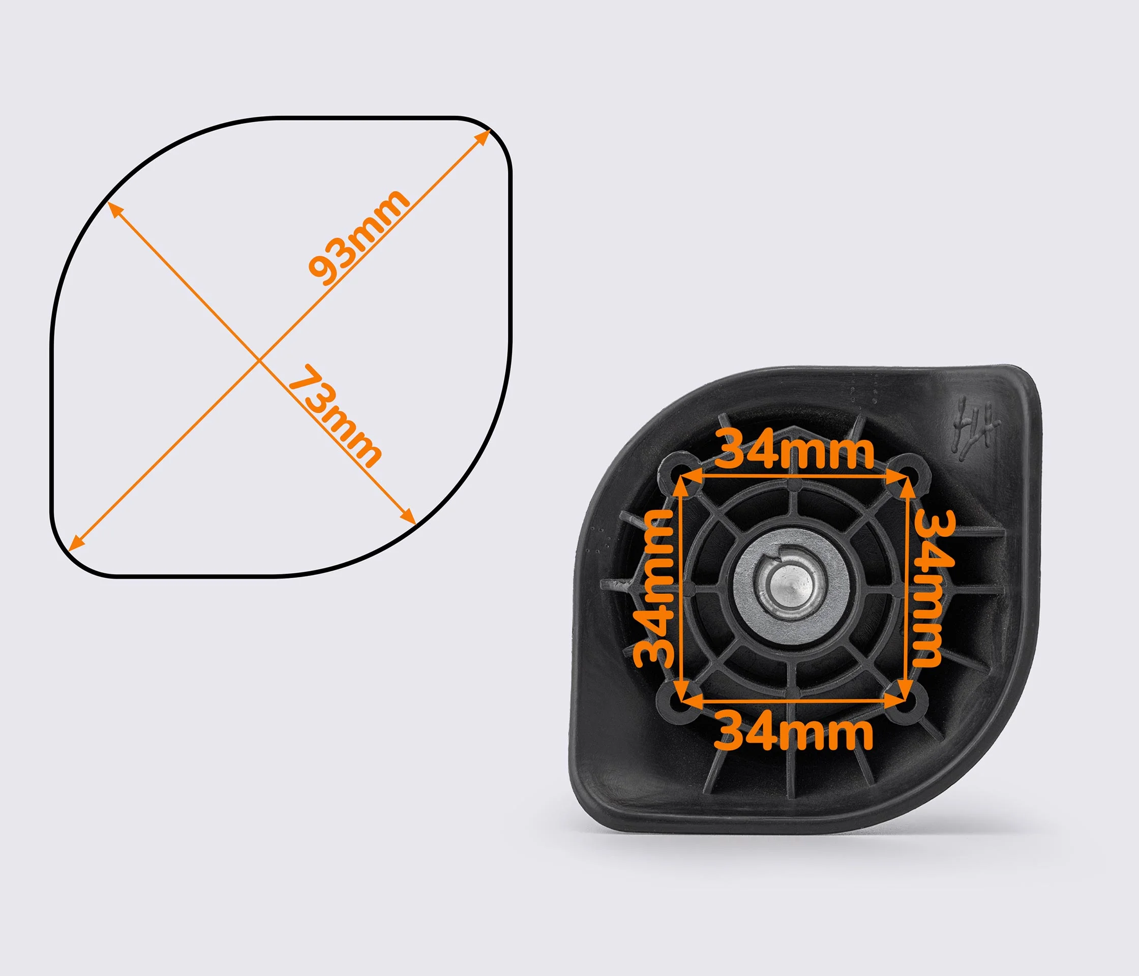Колесо для чемодана (1шт) ЧМК-519