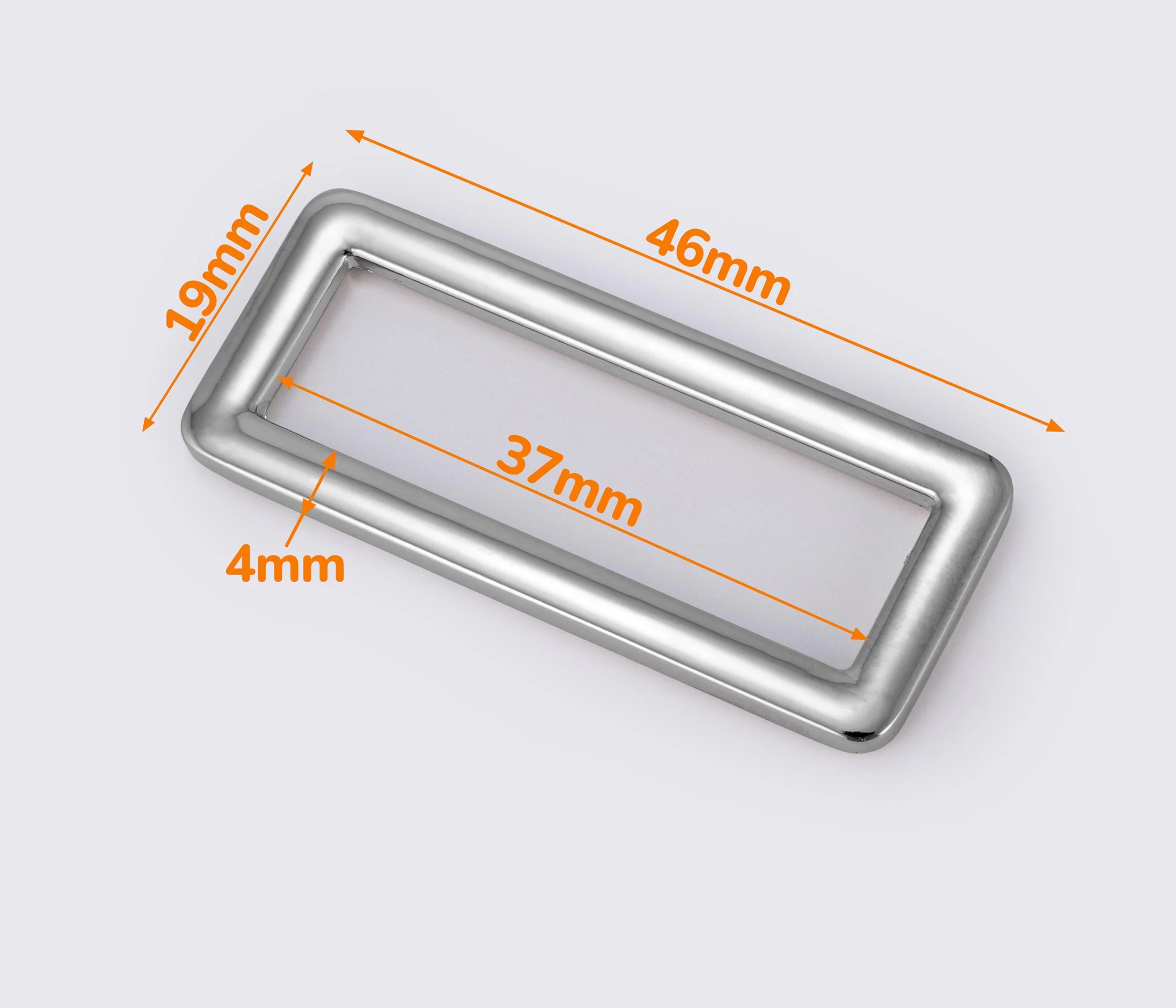 Рамка для сумки 37мм кол. нікель (65-756)
