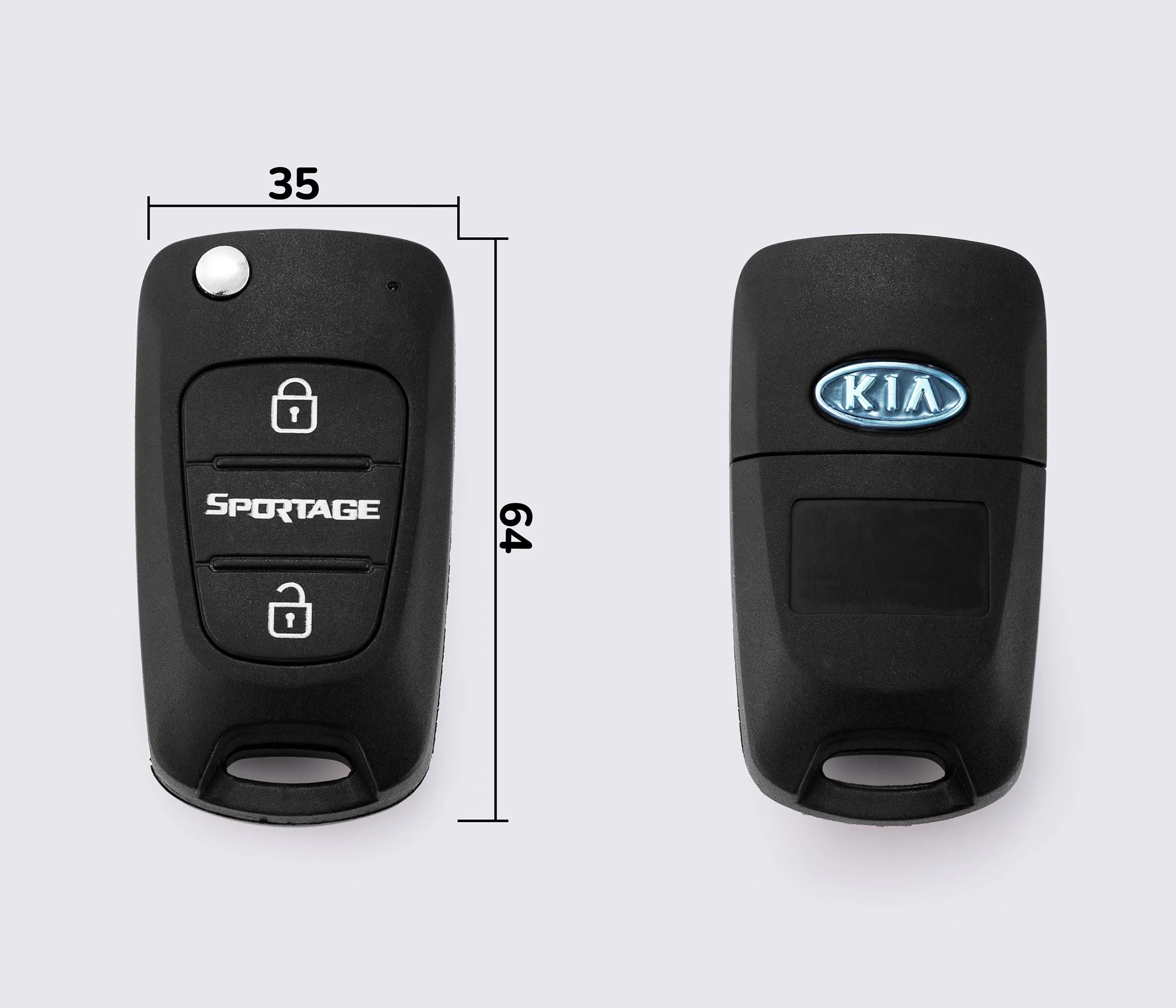 Заготовка KIA Sportage викидний ключ 3 кнопки (корпус) 234#