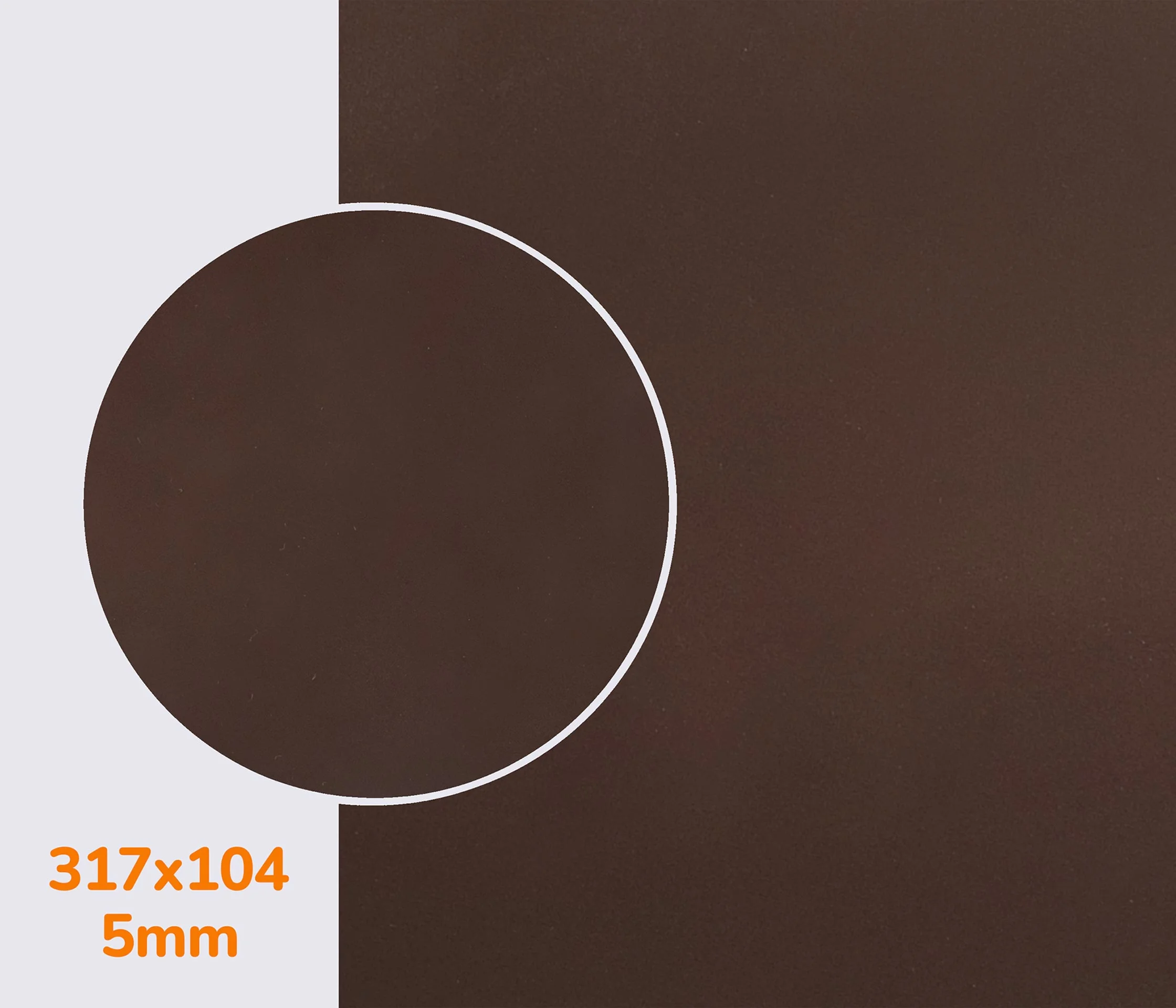 Поліуретан листовий CASALI MATTE р. 320*100*5 мм, кол. коричневий