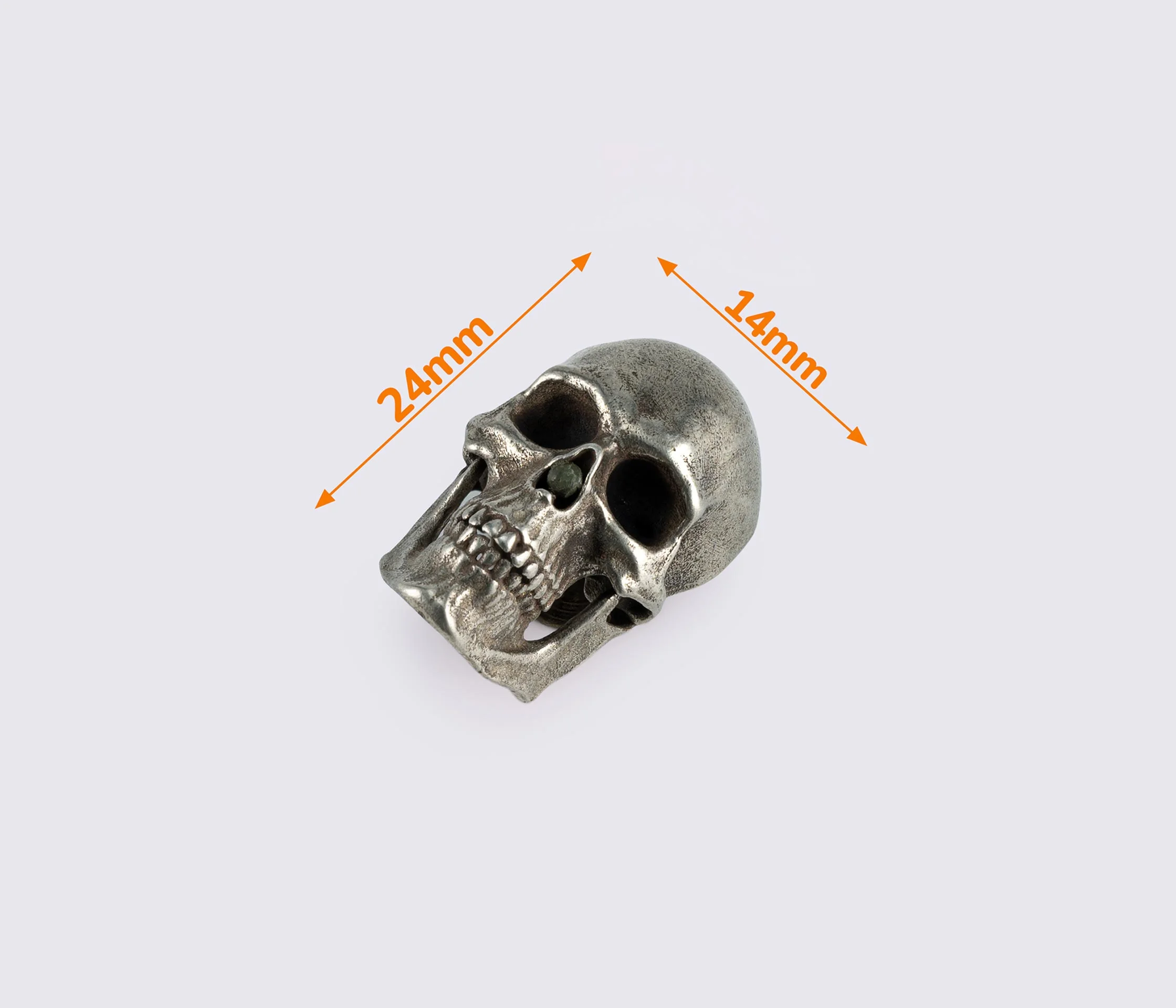 Кончо латунь 24*14мм цв. серебро 50-А633
