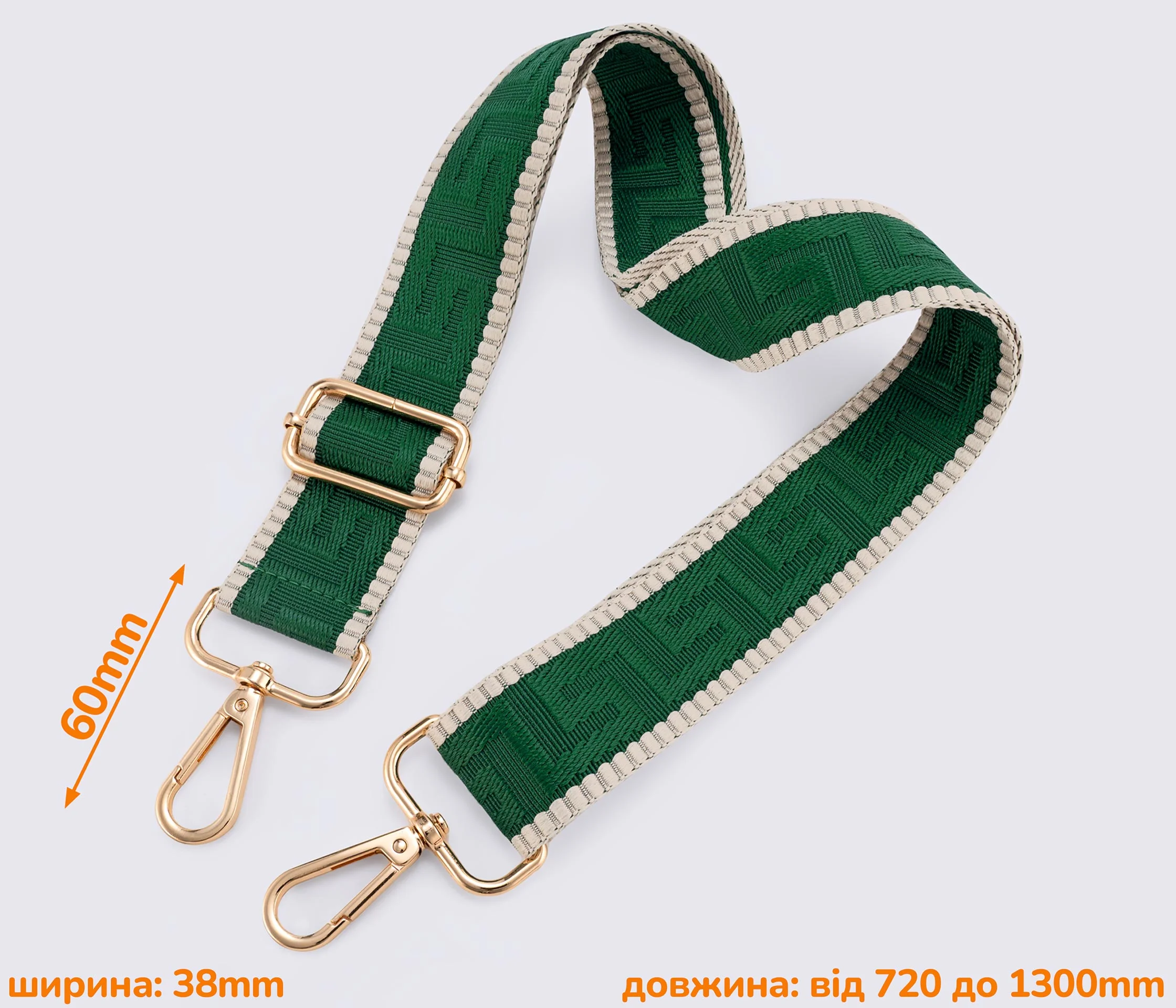 Плечевой ремень с орнаментом для сумки 38мм (SR-7122)