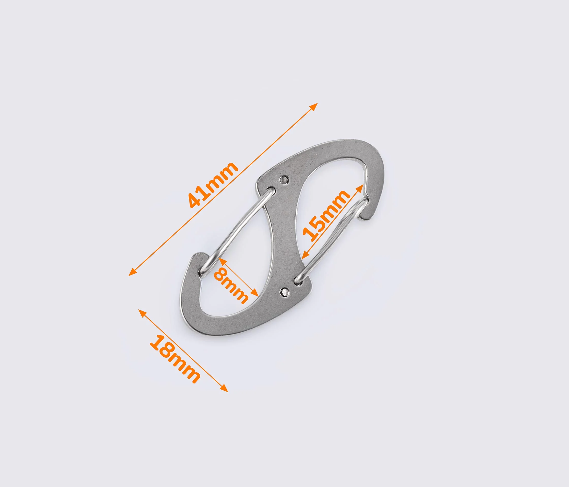 Карабин двойной 8мм цв. никель MD-0180