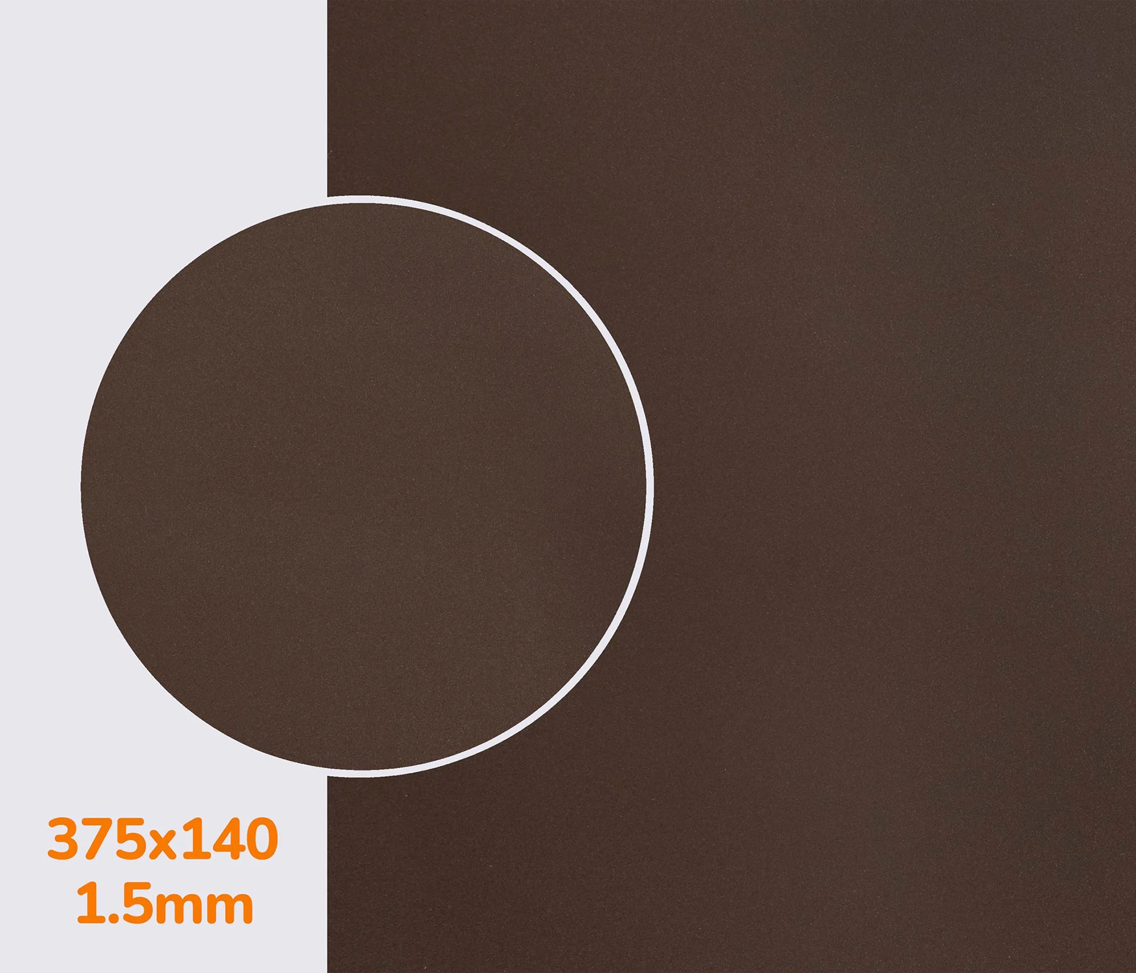 Полиуретан листовой CASALI SILK р. 375*140*1.5 мм, цв. коричневый
